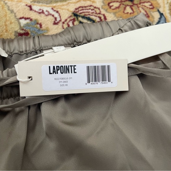 LAPOINTE Drawstring Satin Wide Leg Pants - Picture 9 of 12